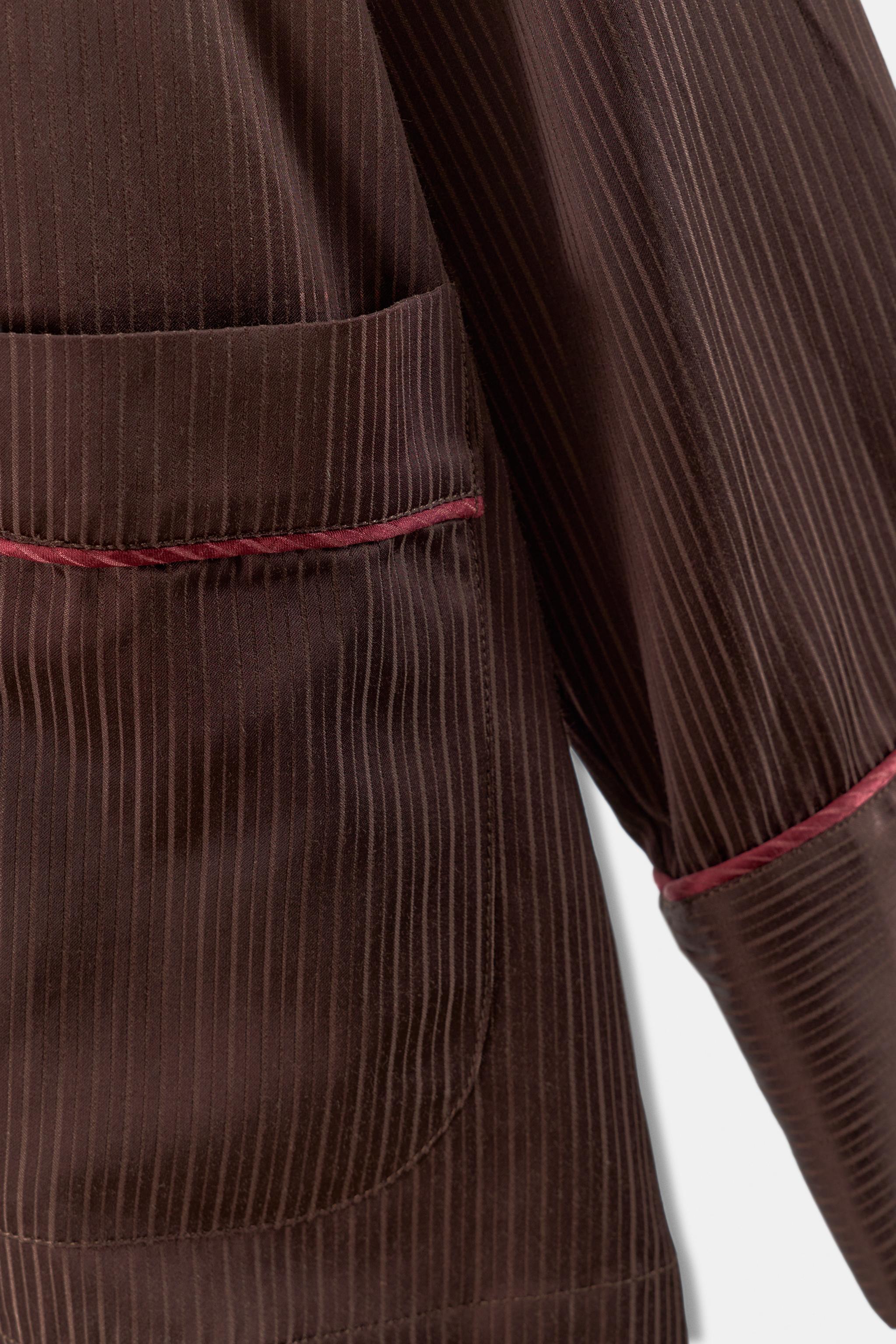 CHEMISE PYJAMA À RAYURES EN CONTRASTE